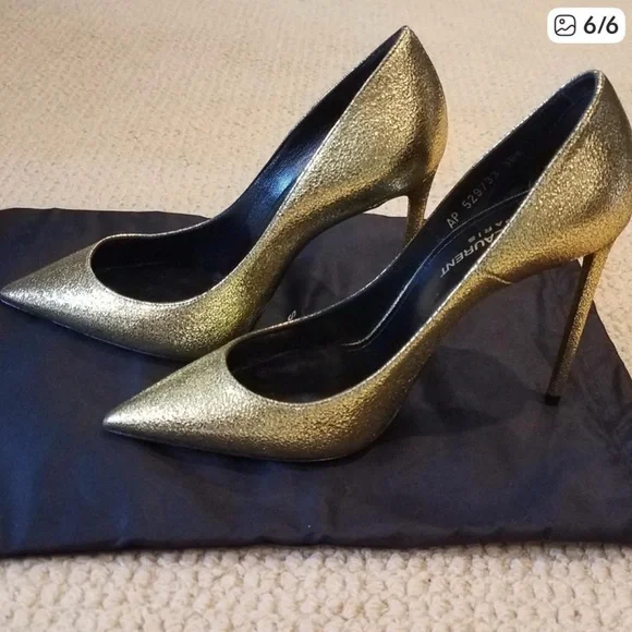 Saint Laurent gold Pumps size 6,5 - Picture 6 of 6